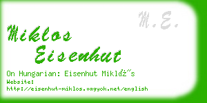 miklos eisenhut business card